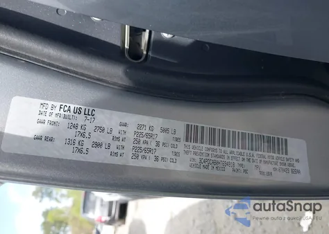 2017 Dodge Journey Se from USA, damaged, VIN 3C4PDCAB0HT694918